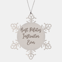 Load image into Gallery viewer, Best Pilates Instructor Ever Ornament Christmas Gift for Him Her Snowflake Ornament
