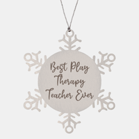 Load image into Gallery viewer, Best Play Therapy Teacher Ever Ornament Christmas Gift for Him Her Snowflake Ornament
