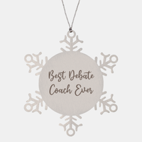 Load image into Gallery viewer, Best Debate Coach Ever Ornament Christmas Gift for Him Her Snowflake Ornament
