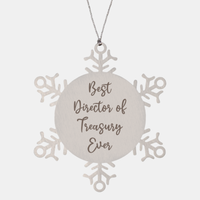Load image into Gallery viewer, Best Director of Treasury Ever Ornament Christmas Gift for Him Her Snowflake Ornament
