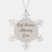 Load image into Gallery viewer, Best Divorce Attorney Ever Ornament Christmas Gift for Him Her Snowflake Ornament
