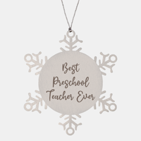 Load image into Gallery viewer, Best Preschool Teacher Ever Ornament Christmas Gift for Him Her Snowflake Ornament
