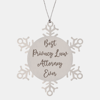 Load image into Gallery viewer, Best Privacy Law Attorney Ever Ornament Christmas Gift for Him Her Snowflake Ornament
