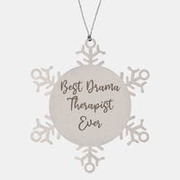 Load image into Gallery viewer, Best Drama Therapist Ever Ornament Christmas Gift for Him Her Snowflake Ornament

