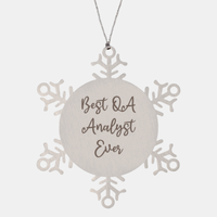 Load image into Gallery viewer, Best QA Analyst Ever Ornament Christmas Gift for Him Her Snowflake Ornament
