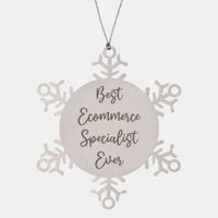 Load image into Gallery viewer, Best Ecommerce Specialist Ever Ornament Christmas Gift for Him Her Snowflake Ornament
