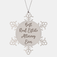 Load image into Gallery viewer, Best Real Estate Attorney Ever Ornament Christmas Gift for Him Her Snowflake Ornament
