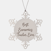 Load image into Gallery viewer, Best Economics Teacher Ever Ornament Christmas Gift for Him Her Snowflake Ornament
