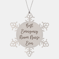 Load image into Gallery viewer, Best Emergency Room Nurse Ever Ornament Christmas Gift for Him Her Snowflake Ornament
