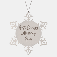 Load image into Gallery viewer, Best Energy Attorney Ever Ornament Christmas Gift for Him Her Snowflake Ornament
