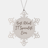 Load image into Gallery viewer, Best Retail IT Specialist Ever Ornament Christmas Gift for Him Her Snowflake Ornament
