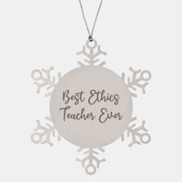 Load image into Gallery viewer, Best Ethics Teacher Ever Ornament Christmas Gift for Him Her Snowflake Ornament
