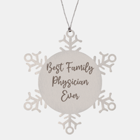 Load image into Gallery viewer, Best Family Physician Ever Ornament Christmas Gift for Him Her Snowflake Ornament
