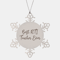Load image into Gallery viewer, Best RTI Teacher Ever Ornament Christmas Gift for Him Her Snowflake Ornament
