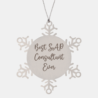 Load image into Gallery viewer, Best SAP Consultant Ever Ornament Christmas Gift for Him Her Snowflake Ornament
