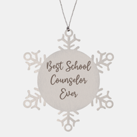 Load image into Gallery viewer, Best School Counselor Ever Ornament Christmas Gift for Him Her Snowflake Ornament
