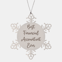 Load image into Gallery viewer, Best Financial Accountant Ever Ornament Christmas Gift for Him Her Snowflake Ornament
