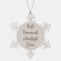 Load image into Gallery viewer, Best Financial Analyst Ever Ornament Christmas Gift for Him Her Snowflake Ornament
