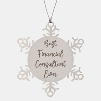 Load image into Gallery viewer, Best Financial Consultant Ever Ornament Christmas Gift for Him Her Snowflake Ornament
