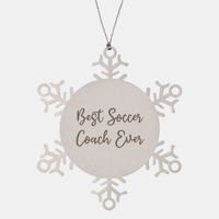Load image into Gallery viewer, Best Soccer Coach Ever Ornament Christmas Gift for Him Her Snowflake Ornament
