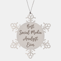 Load image into Gallery viewer, Best Social Media Analyst Ever Ornament Christmas Gift for Him Her Snowflake Ornament
