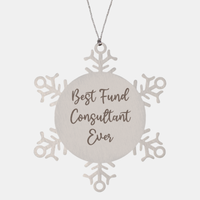 Load image into Gallery viewer, Best Fund Consultant Ever Ornament Christmas Gift for Him Her Snowflake Ornament
