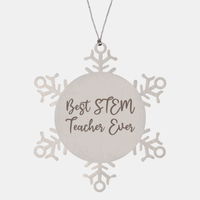 Load image into Gallery viewer, Best STEM Teacher Ever Ornament Christmas Gift for Him Her Snowflake Ornament
