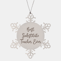 Load image into Gallery viewer, Best Substitute Teacher Ever Ornament Christmas Gift for Him Her Snowflake Ornament
