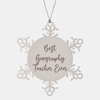 Load image into Gallery viewer, Best Geography Teacher Ever Ornament Christmas Gift for Him Her Snowflake Ornament

