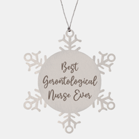 Load image into Gallery viewer, Best Gerontological Nurse Ever Ornament Christmas Gift for Him Her Snowflake Ornament
