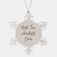 Load image into Gallery viewer, Best Tax Analyst Ever Ornament Christmas Gift for Him Her Snowflake Ornament
