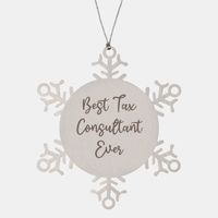 Load image into Gallery viewer, Best Tax Consultant Ever Ornament Christmas Gift for Him Her Snowflake Ornament
