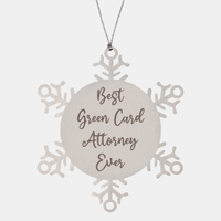 Load image into Gallery viewer, Best Green Card Attorney Ever Ornament Christmas Gift for Him Her Snowflake Ornament
