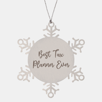 Load image into Gallery viewer, Best Tax Planner Ever Ornament Christmas Gift for Him Her Snowflake Ornament
