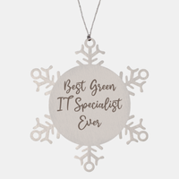 Load image into Gallery viewer, Best Green IT Specialist Ever Ornament Christmas Gift for Him Her Snowflake Ornament
