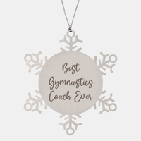 Load image into Gallery viewer, Best Gymnastics Coach Ever Ornament Christmas Gift for Him Her Snowflake Ornament
