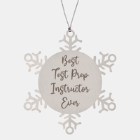 Load image into Gallery viewer, Best Test Prep Instructor Ever Ornament Christmas Gift for Him Her Snowflake Ornament

