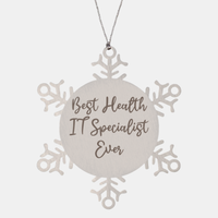 Load image into Gallery viewer, Best Health IT Specialist Ever Ornament Christmas Gift for Him Her Snowflake Ornament
