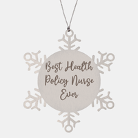 Load image into Gallery viewer, Best Health Policy Nurse Ever Ornament Christmas Gift for Him Her Snowflake Ornament
