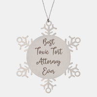 Load image into Gallery viewer, Best Toxic Tort Attorney Ever Ornament Christmas Gift for Him Her Snowflake Ornament
