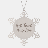 Load image into Gallery viewer, Best Travel Nurse Ever Ornament Christmas Gift for Him Her Snowflake Ornament
