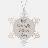 Load image into Gallery viewer, Best University Lecturer Ever Ornament Christmas Gift for Him Her Snowflake Ornament
