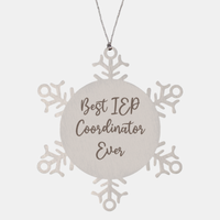Load image into Gallery viewer, Best IEP Coordinator Ever Ornament Christmas Gift for Him Her Snowflake Ornament
