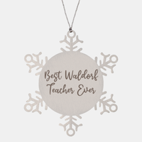 Load image into Gallery viewer, Best Waldorf Teacher Ever Ornament Christmas Gift for Him Her Snowflake Ornament
