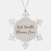 Load image into Gallery viewer, Best Wealth Planner Ever Ornament Christmas Gift for Him Her Snowflake Ornament
