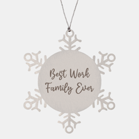 Load image into Gallery viewer, Best Work Family Ever Ornament Christmas Gift for Him Her Snowflake Ornament
