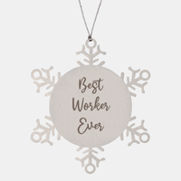 Load image into Gallery viewer, Best Worker Ever Ornament Christmas Gift for Him Her Snowflake Ornament
