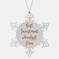 Load image into Gallery viewer, Best Investment Analyst Ever Ornament Christmas Gift for Him Her Snowflake Ornament
