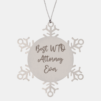 Load image into Gallery viewer, Best WTO Attorney Ever Ornament Christmas Gift for Him Her Snowflake Ornament
