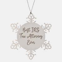 Load image into Gallery viewer, Best IRS Tax Attorney Ever Ornament Christmas Gift for Him Her Snowflake Ornament
